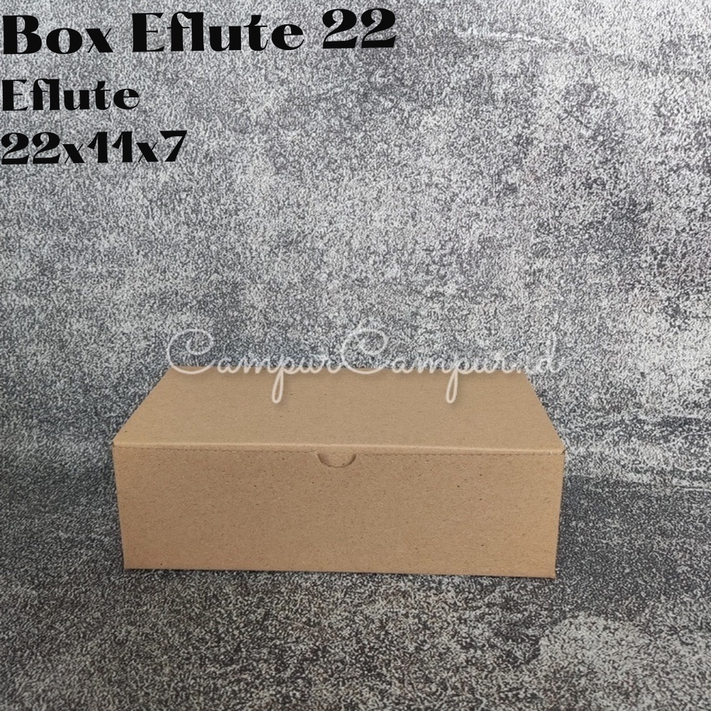 

Box Kardus Eflute Coklat Packaging Hampers Olshop Baju Brownis 22x11x7
