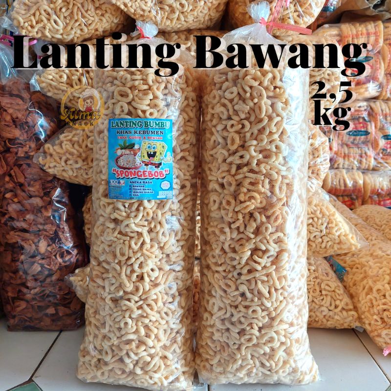 1 BAL 2,5kg LANTING BAWANG KHAS KEBUMEN SNACK KILOAN MURAH ALMA.SNACK