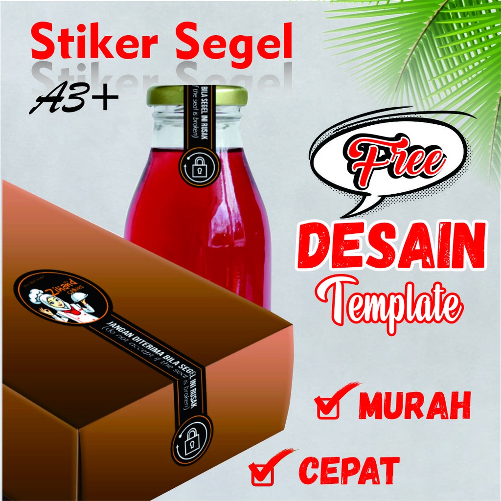 

Stiker Segel Makanan Minuman Custom Murah