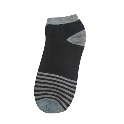 Yamata Kaos Kaki Pendek Semata Kaki Motif Garis / Kaos Kaki Hitam Semata Kaki / Kaos Kaki Pendek Pria Dan Wanita All Size / Kaos Kaki Bahan Polyester Katun