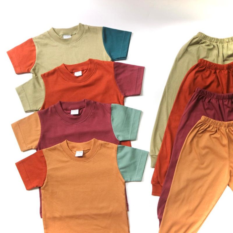 Minimine - Eden Joger Set / setelan anak size 1-10 tahun / kaos lengan pendek dan celana panjang joger / setelan bermain anak kids / baju tidur anak / piyama / jogger / baju setelan lucu murah katun