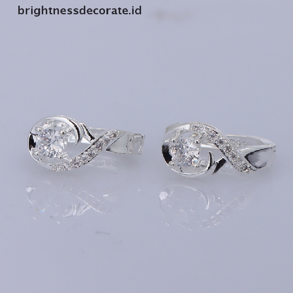 [Birth] Anting Penurun Berat Badan Cubic Zirconia Earrings Stimulasi Titik Akupuntur Pembakar Lemak [ID]