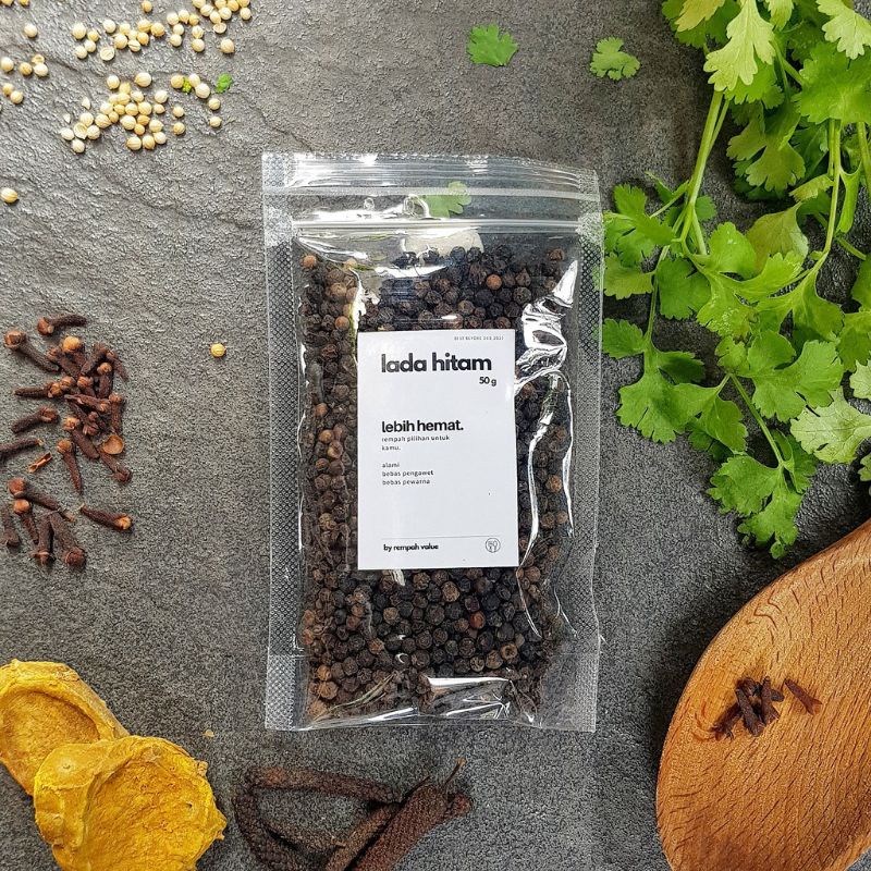 

Lada Hitam 100 Gram - Rempah Rempah Murni Organic Alami