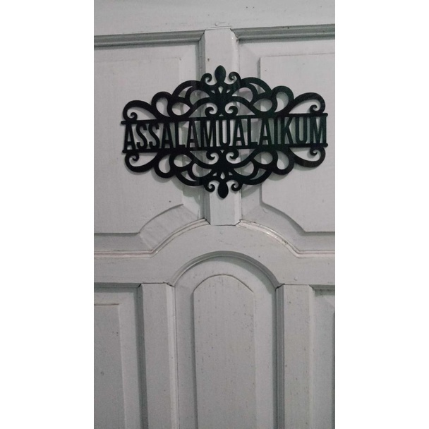 Hiasan Pintu Rumah - ASSALAMUALAIKUM  -Bahan AKRILIK