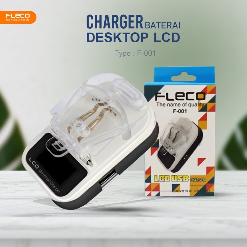 DESKTOP LCD FLECO F001 ORIGINAL WITH USB OUTPUT POWER ADAPTOR CASAN KODOK ASLI FLECO BY SMOLL
