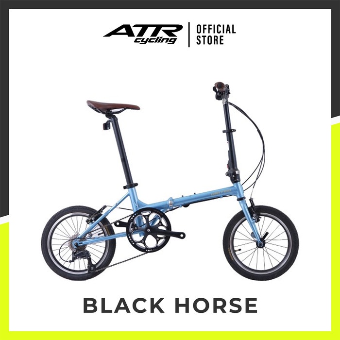 Sepeda Lipat Folding Bike 16-9SP UNITED BLACK HORSE (20) - Blue