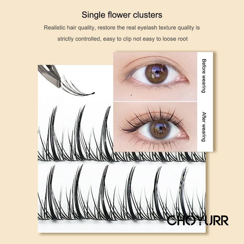 【COD】Bulu Mata Palsu Singal / Eyelash Extension / Bulu Eyelash Natural  Tanam Lembut Fishtail Tersegmentasi Ringan Alami Makeup Tool Import