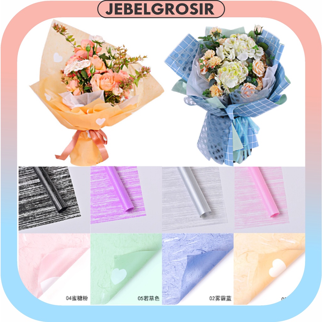 Flower Wrapping Cellophane Paper Kertas Buket Bouquet Bunga Halus Hias Dekorasi Pesta KB6091