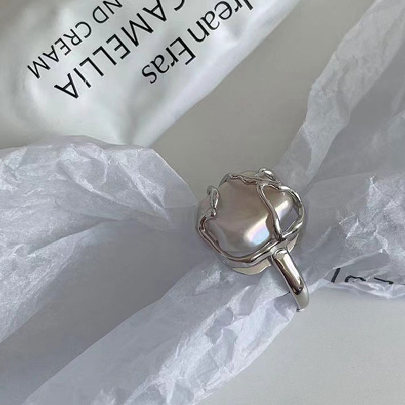 Kreatif Tidak Teratur Jari Cincin Aesthetic Egirl Rings Untuk Wanita Trendi Warna Perak Pembukaan Cincin Punk Perhiasan Natal