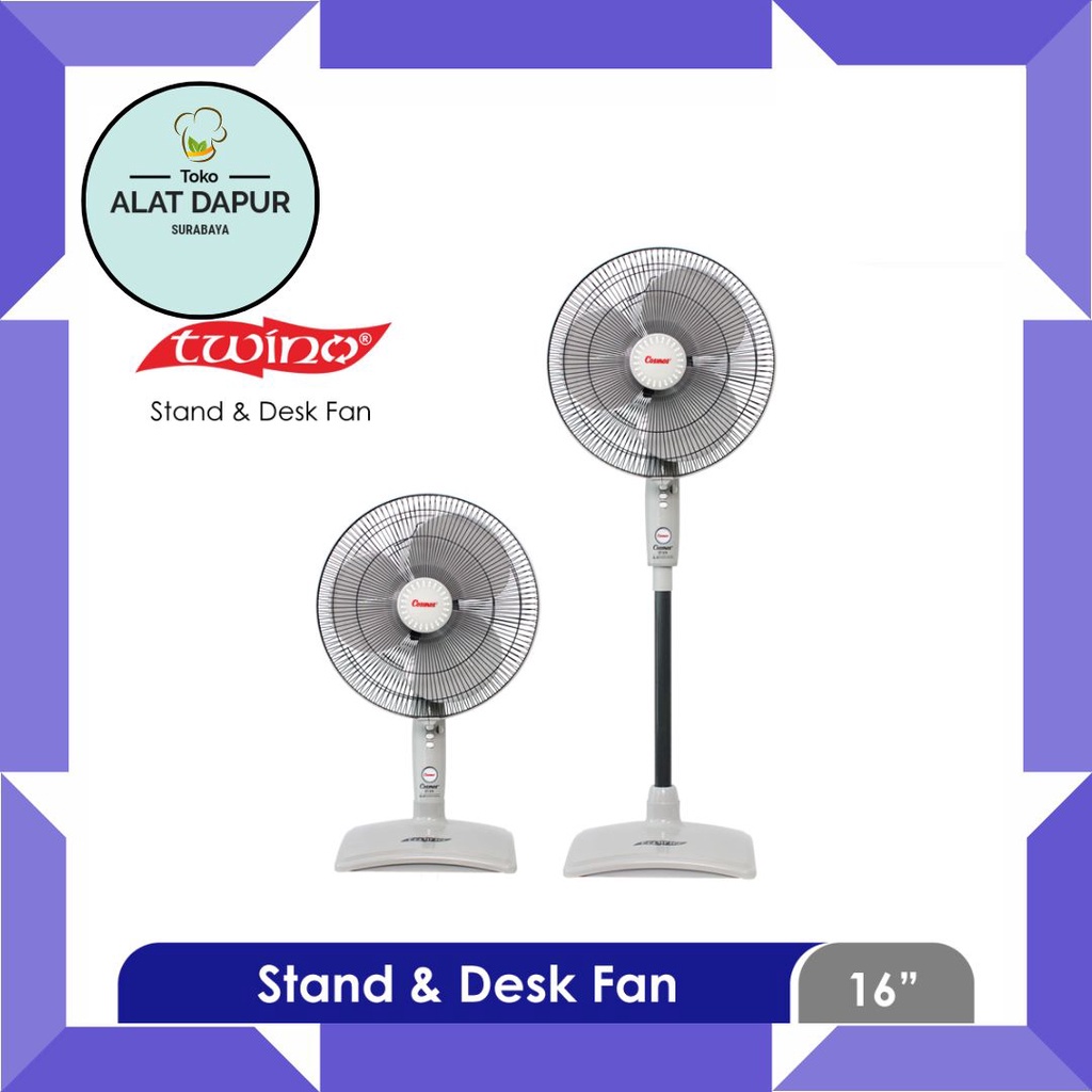 Cosmos 2in1 twino stand &amp; desk fan 16SN / kipas angin berdiri dan duduk 16inch 16 SN .