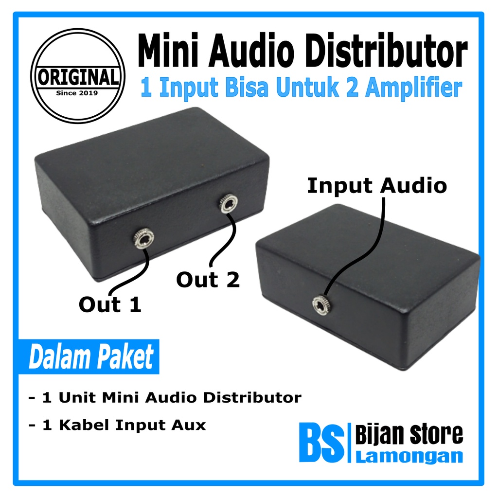 Auido Distributor Mini Penggabung 2 Power Amplifier Jadi 1 Input Tegangan Pasif