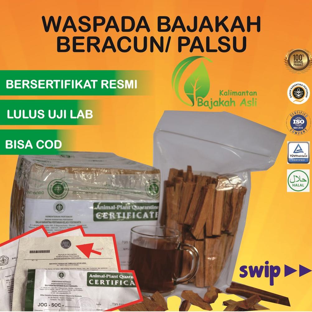 [HMHT85138] Kayu bajakah asli kalimantan+sertifikat karantina kemasan 200 gram