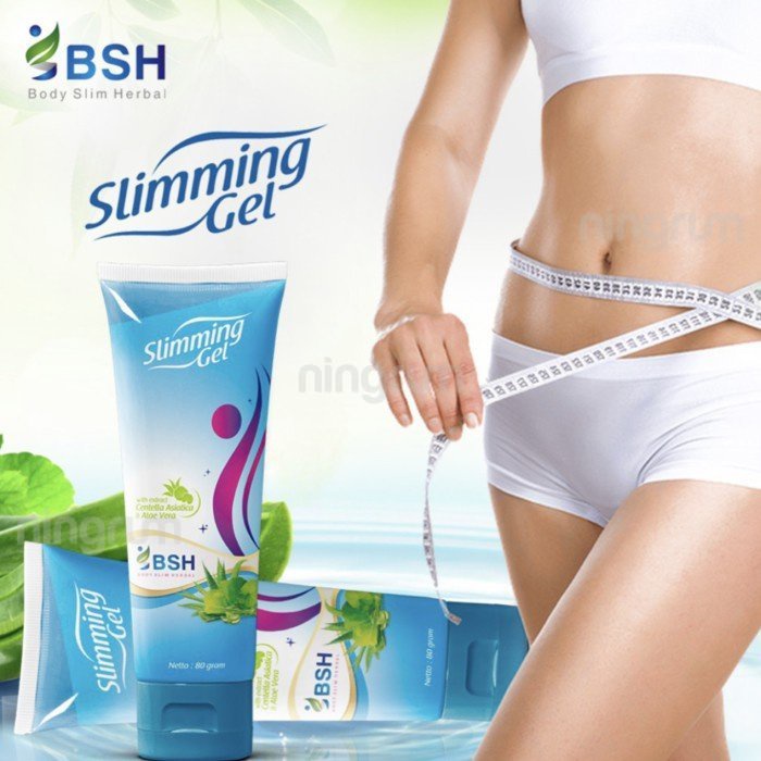 Ningrum - HANASUI BSH Body Slim Herbal Slimming Gel | Pelangsing Penghancur Lemak Original BPOM - 5034