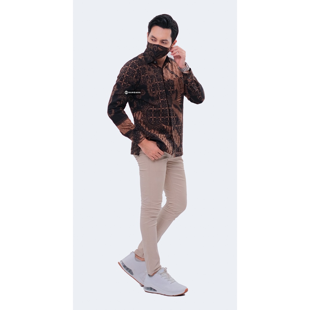 Handara Batik Pria Lengan Panjang Slim Fit Premium Mangkualam HB-326