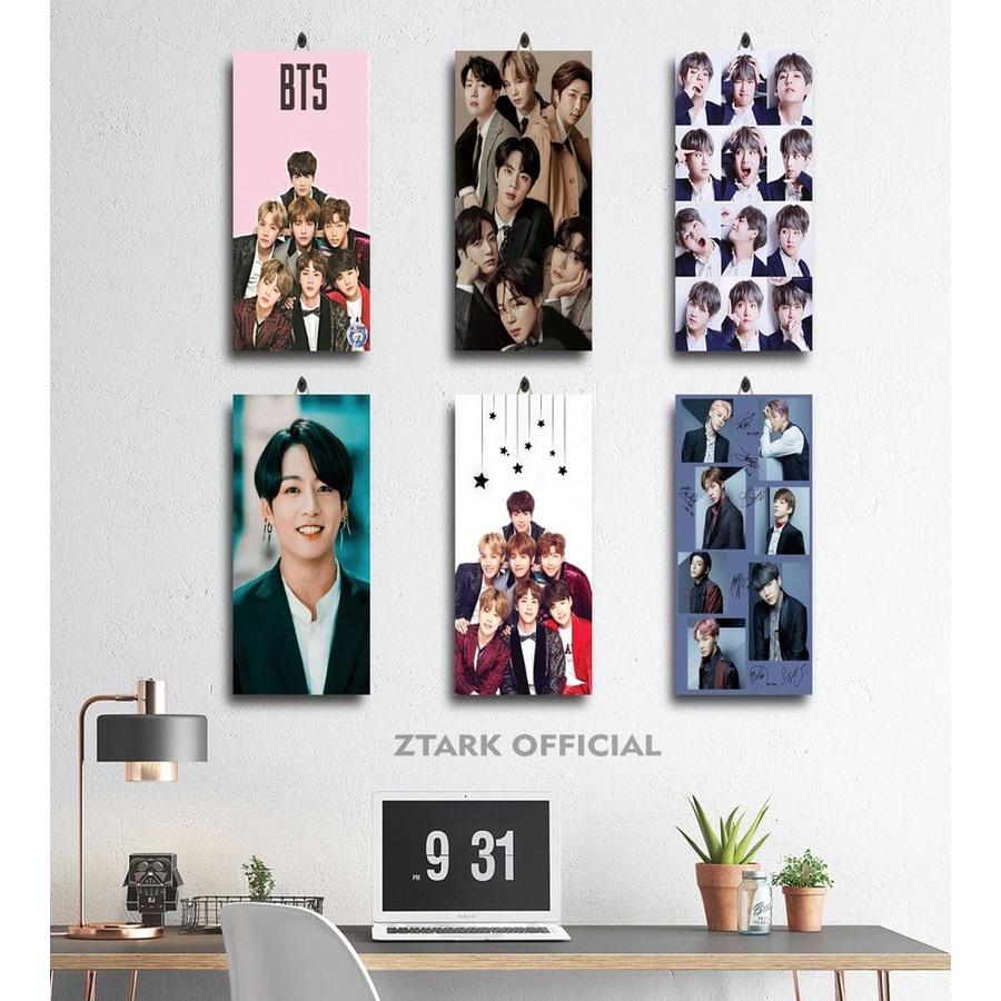 PAJANGAN DINDING FOTO BTS 15X30 NRJK9/TEZH3/ PAJANGAN KAMAR SUGA BTS / DEKORASI BINGKAI FOTO / DEKOR