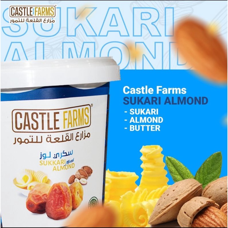 

Kurma Sukkari Mixed Almond 850 Gr Castlefarms