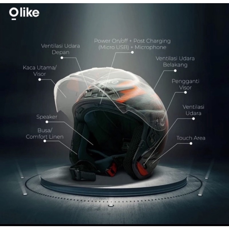 OPPO OASE TA-H1 HELM Bluetooth/GPS MAPS/HELMET RAIDER SPEAKER WITH EARPHONE