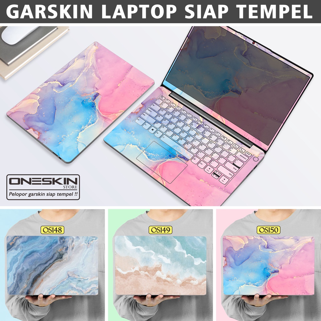 Garskin Sticker Laptop Protector Macbook Full Body Bottom Bezel Palmrest Skin Marble Texture