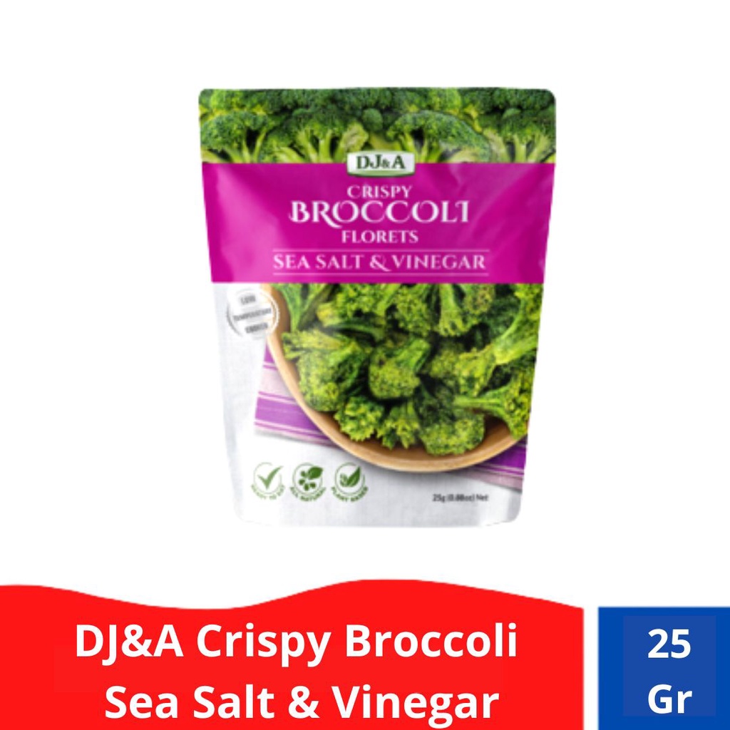 

DJ&A Crispy Broccoli Sea Salt Vinegar/ Kripik Brokoli 25 gr