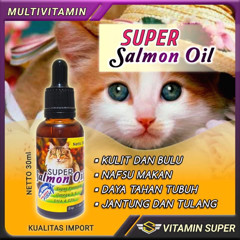 Super Premium Salmon Oil | Minyak Ikan Salmon Vitamin Bulu, Kulit, Nafsu Makan dan Penguat Imun Daya Tahan Tubuh