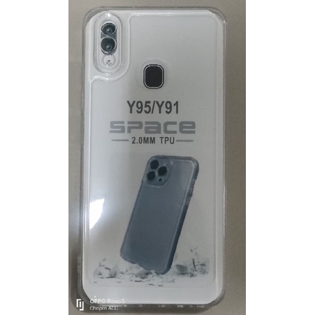 Softcase case slikon kondom bening type Hp Vivo y91/y93/y95 clear bag SPACE TPU pelindung camera kamera