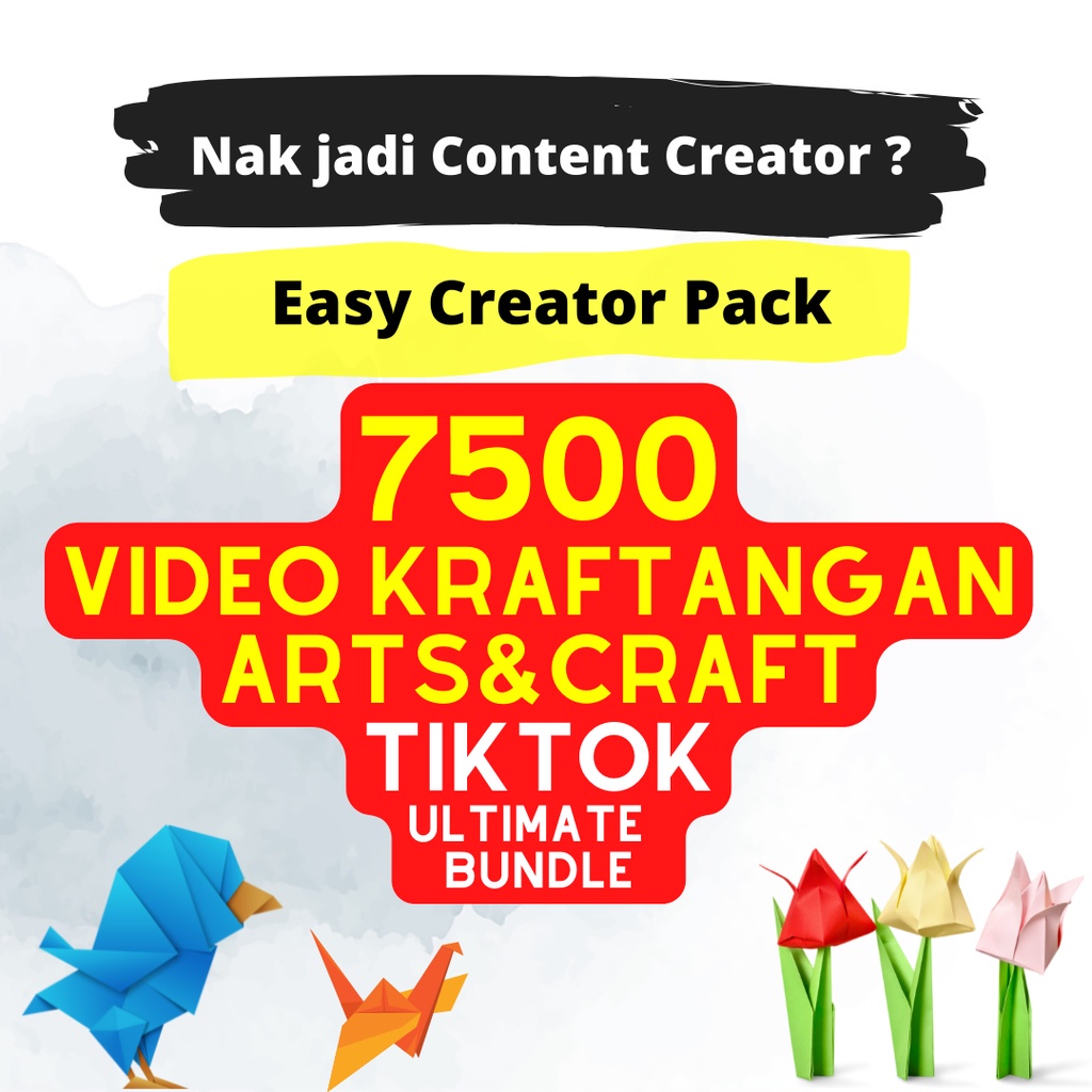 

NS 7500 Content Video Arts & Craft | Konten Kraf Tangan | Short/Reel/Post/Story | Creator Pack