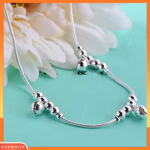 {oneworld} Fashion Wanita 3Pcs Lonceng 12manik Rantai Mewah Gelang Kaki Gelang Kaki Pantai