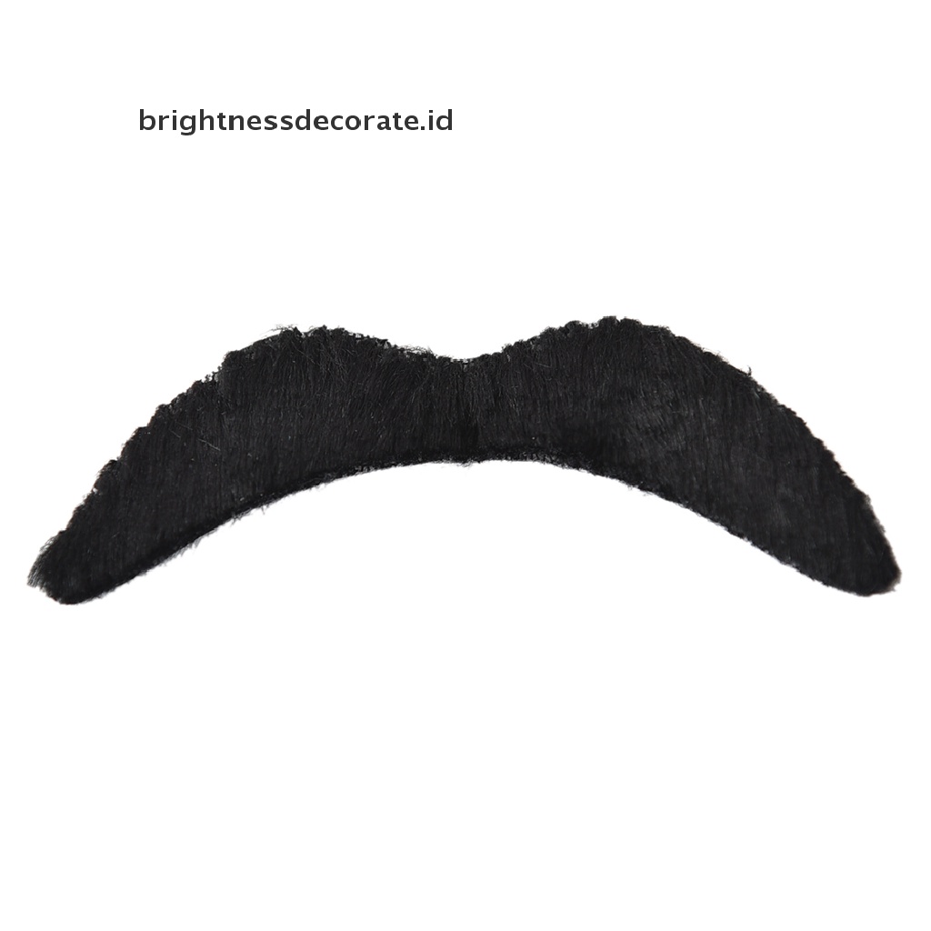 [Birth] 12pcs Set Pria Hitam Kumis Palsu Kumis Jenggot Lucu Pesta Kostum Halloween [ID]