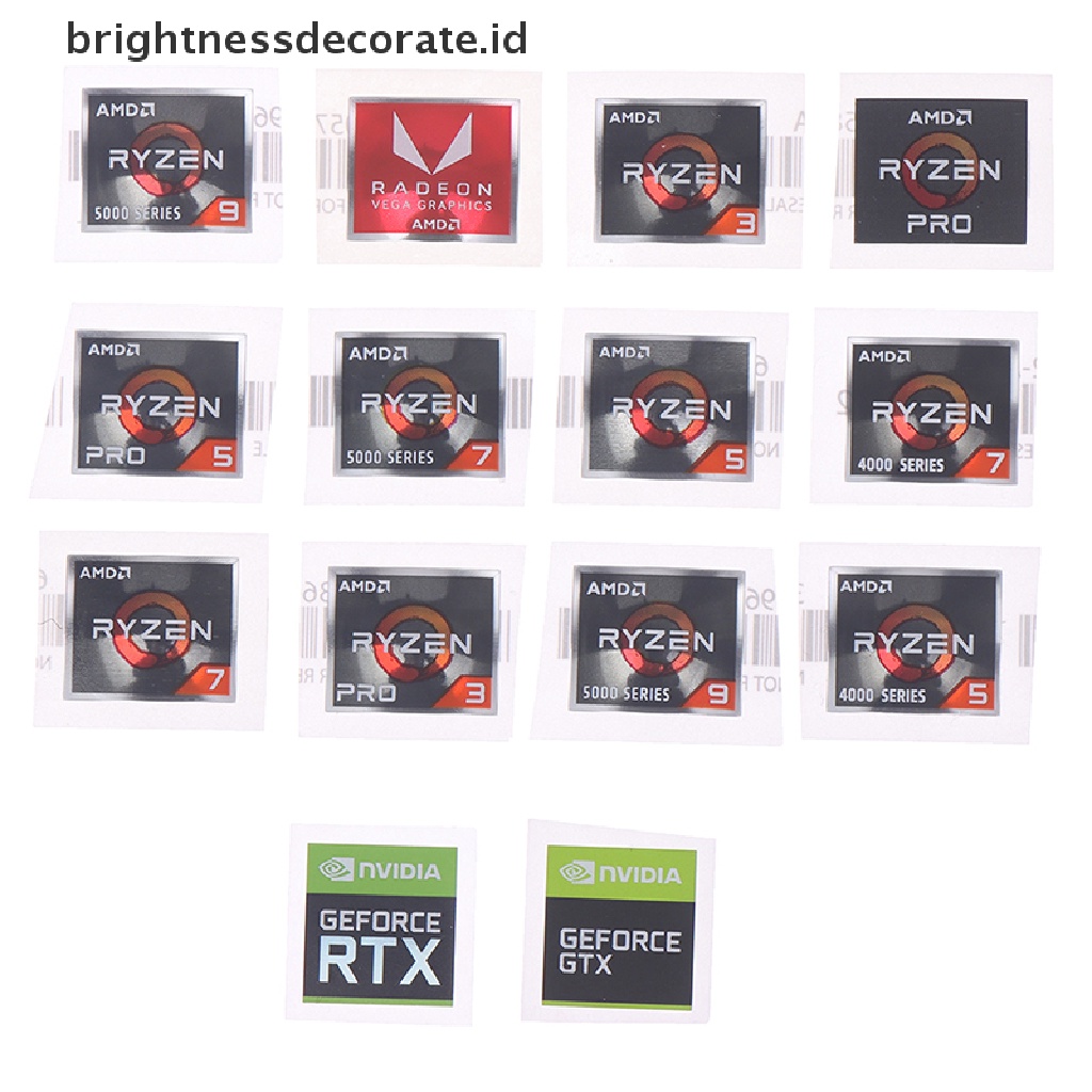 [Birth] Amd Processor Series Sticker ATHLON Ryzen R 3 5 7 Logo Generasi PRO7 Label [ID]