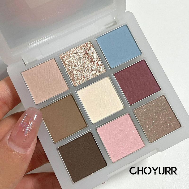 【COD】Eyeshadow Pallete 9 Warna Pigmen Glitter Matte Fine-Shine Eyeshadow Dengan Saturasi Rendah Eyeshadows Makeup-CH