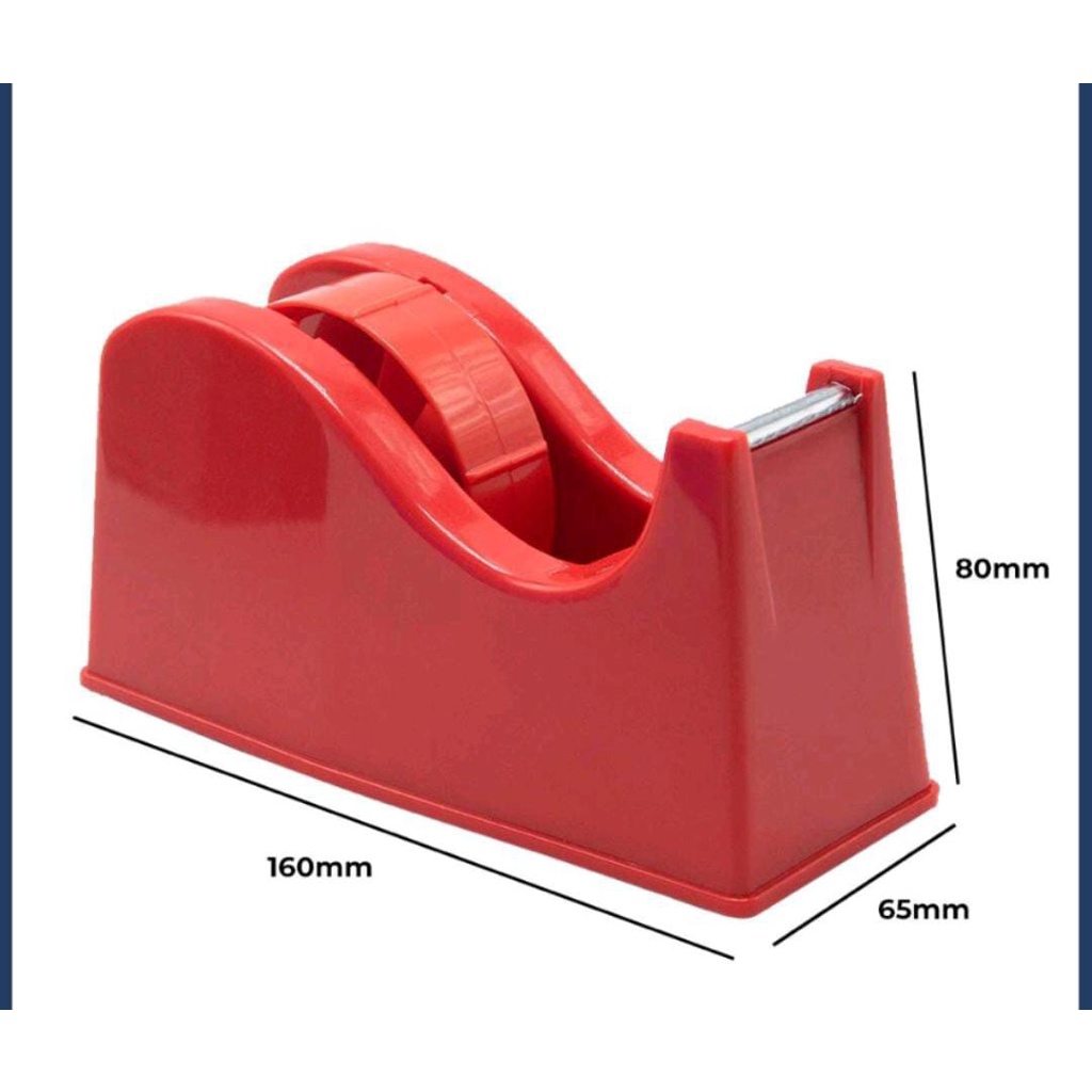 Tape Dispenser Alat Potong Isolasi 1 inch Tempat Solatip Duduk Besar