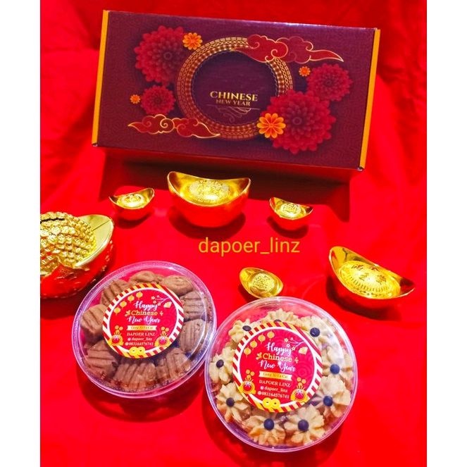 

box imlek / box CNY / box isi 2 toples / premium corrugated box