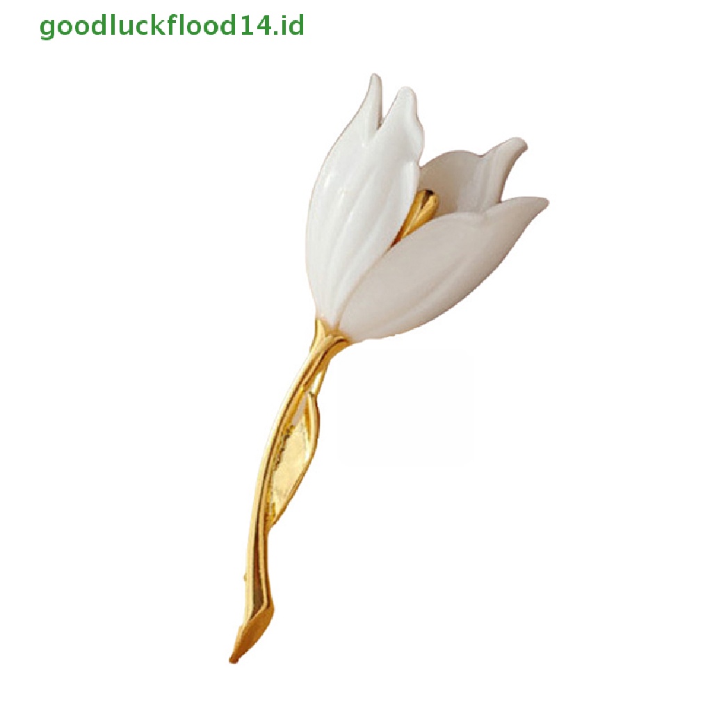 [GOOGFOUR] Bunga Tulip Enamel Bros Pin Kerah Lapel Syal Dekorasi Perhiasan Garment Jewelry [TOP]