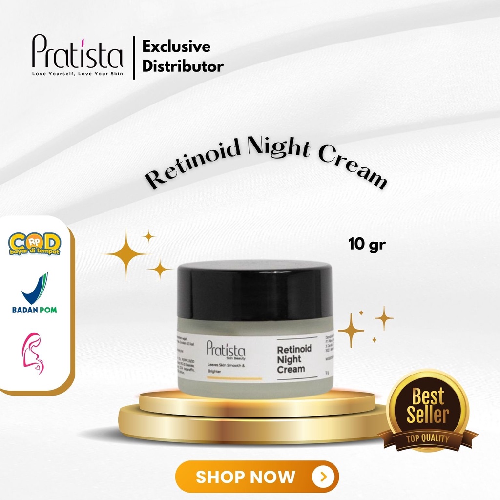 Cream Khusus obat Flek hitam membandel Retinoid night cream pratista