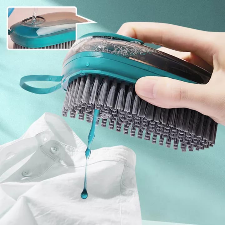 Sikat Serbaguna Plus Dispenser Multifunction Cleaning Sikat Pakaian Cuci Baju Sikat Lantai Panci Isi Sabun Cair / Sikat Baju