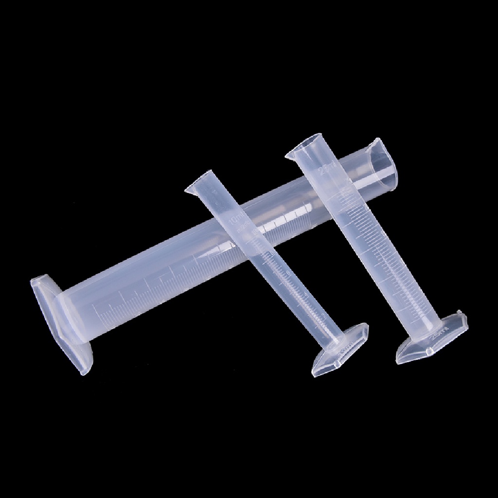 [Keladilan] 10/25 /50 /100/250ML Silinder Ukur Plastik Test Laboratorium Graduated Tube [ID]