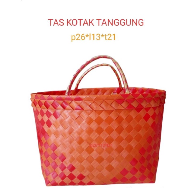 Jual Tas Anyaman Plastiktas Anyaman Kotak Tanggungtas Belanjatas Pasartas Hajatan Tas 9004