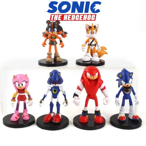 Figure Sonic The hedgehog Topper Cake mainan Figure set