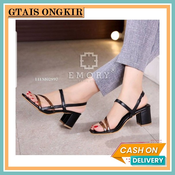 Monza Series Flat Dan Hight Hils 3Cm Dianarestu (Ready) Br712 High Heels Hak Tahu Landis Sandal Heel