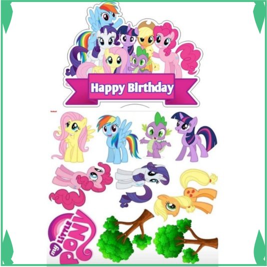 Topper cake karakter kuda poni  my little pony Fadhilsouvenir