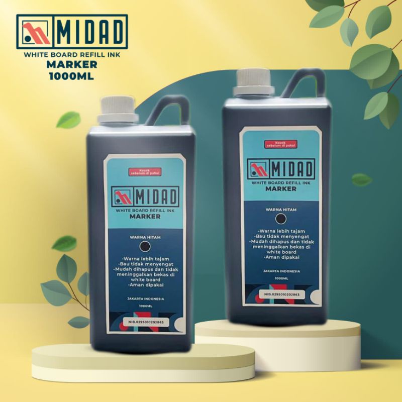 

Tinta Spidol Whiteboard MIDAD Reffil Tinta Spidol 1 Liter