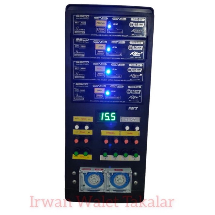 AMPLI WALET RAKITAN BERKUALITAS 4 PLAYER 10 CHANNEL 2 TIMER (bebas Noice)