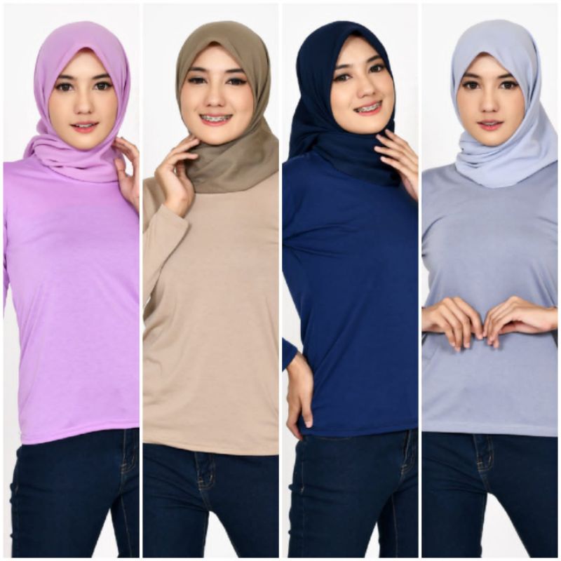 Lengan panjang polos | kaos polos | lengan panjang hijab