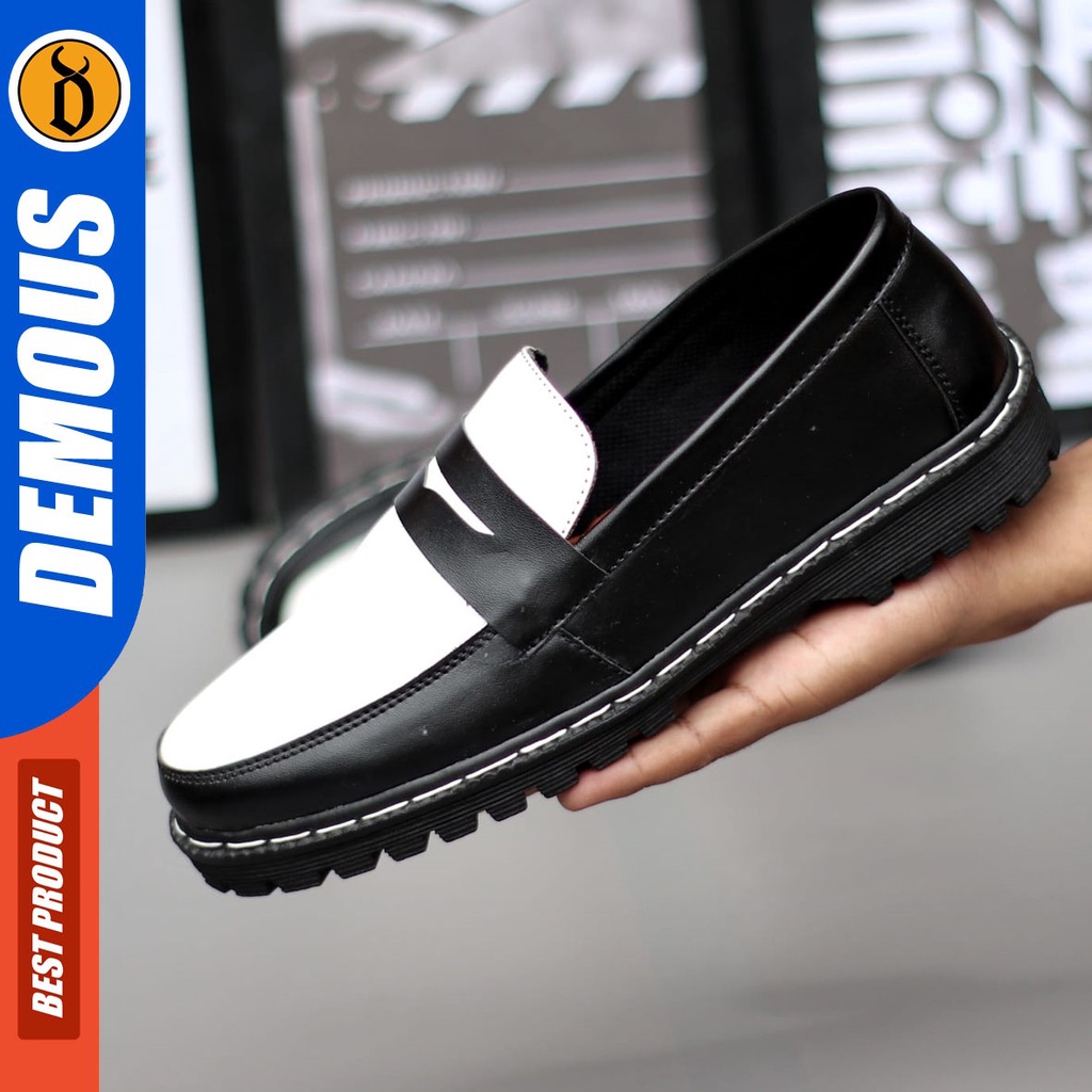 DEMOUS Yngwie - Sepatu Loafers Docmart Formal Kerja Casual Pria