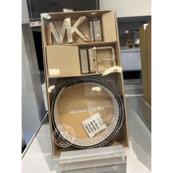 MK 4 IN 1 DRESS BELT BOXED SET SIGNATURE WOMEN