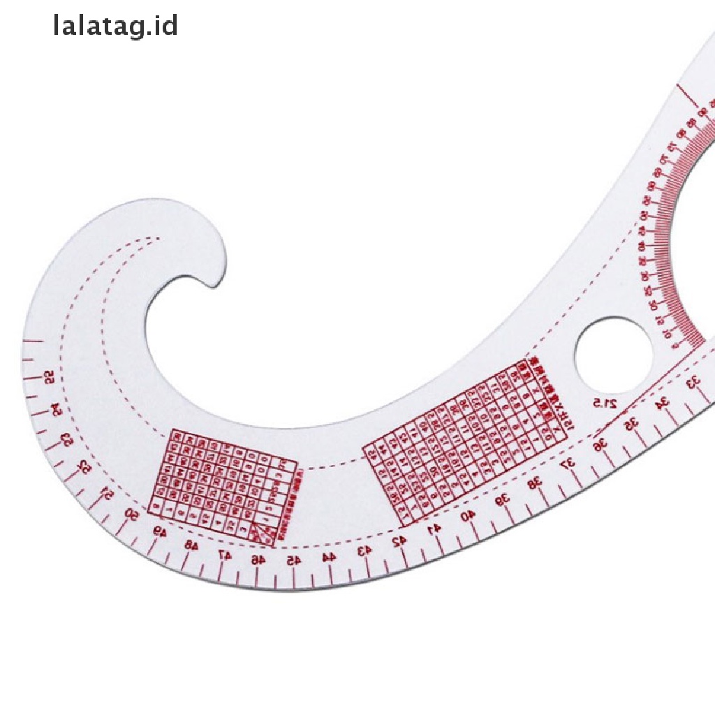 [lalatag] Penggaris Jahitan French Curve Bahan Plastik Multi Fungsi Easy Curve Ruler Untuk Knitters [ID]