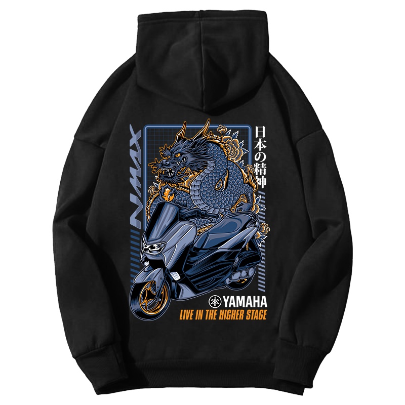 HOODIE FLEECE SUNMORI MOTOR NMAX DRAGON SEMUT TAMPAN