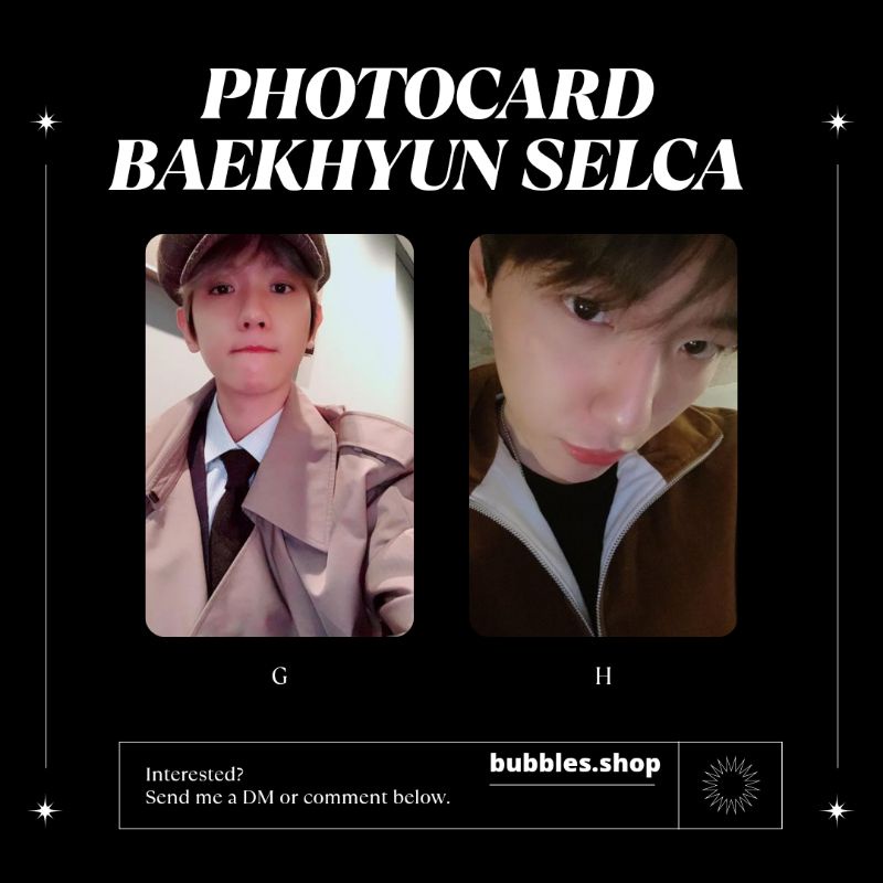 PHOTOCARD UNOFFICIAL BAEKHYUN EXO SELCA