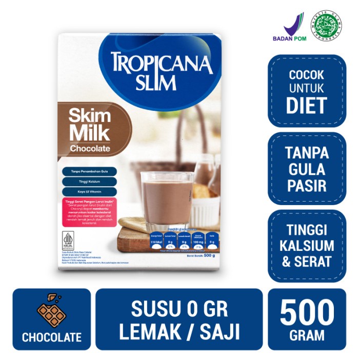 

Kopi-Bubuk- Tropicana Slim Skim Milk Chocolate 500Gr - Susu Turunkan Kolesterol -Bubuk-Kopi