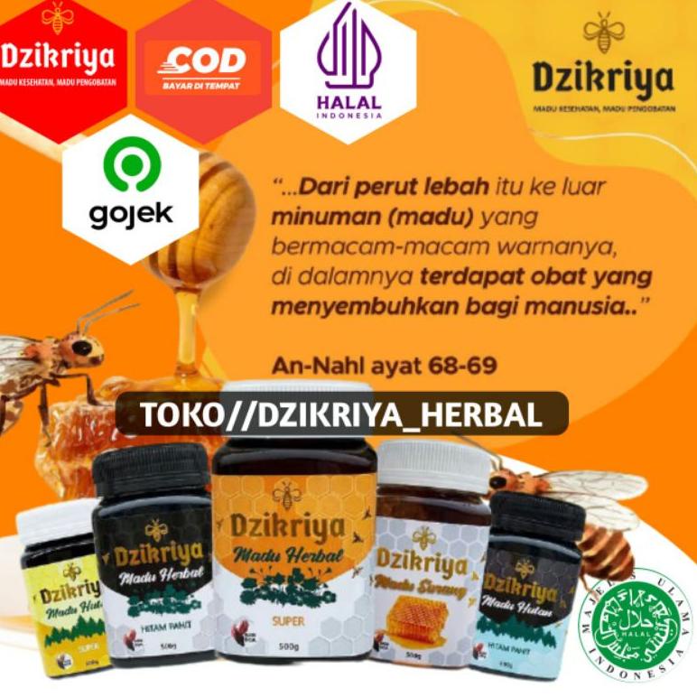 

➭ Madu DZIKRIYA ZIKRIYA ADZIKRIYA Herbal Hutan Sarang Pahit Super Murni Asli 6689